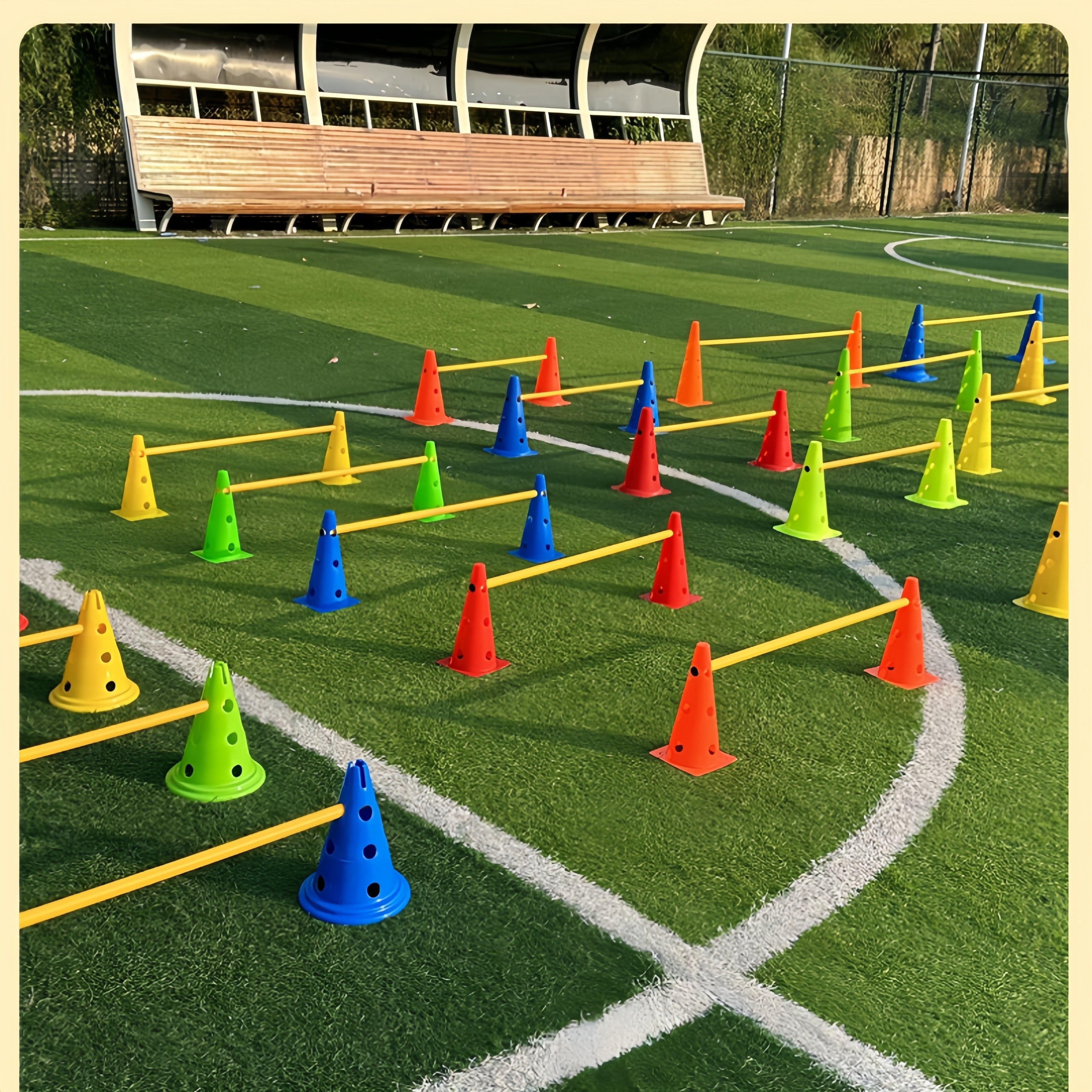 9-Piece Adjustable Soccer Training Hurdle Set